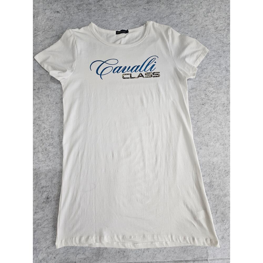 Cavalli Class T Shirt, Long, White, Security Hologram Authenticity, Mens  Sz XL